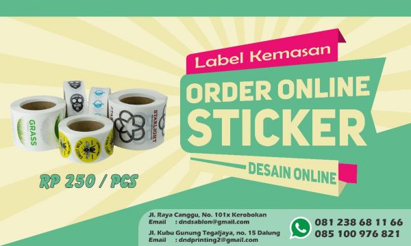 cetak sticker label kemasan di bali